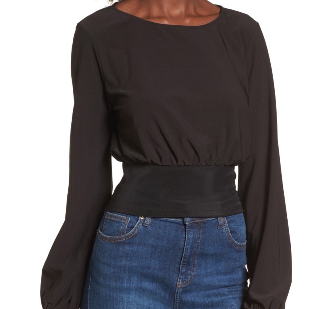 Leith Blouson Banded Top